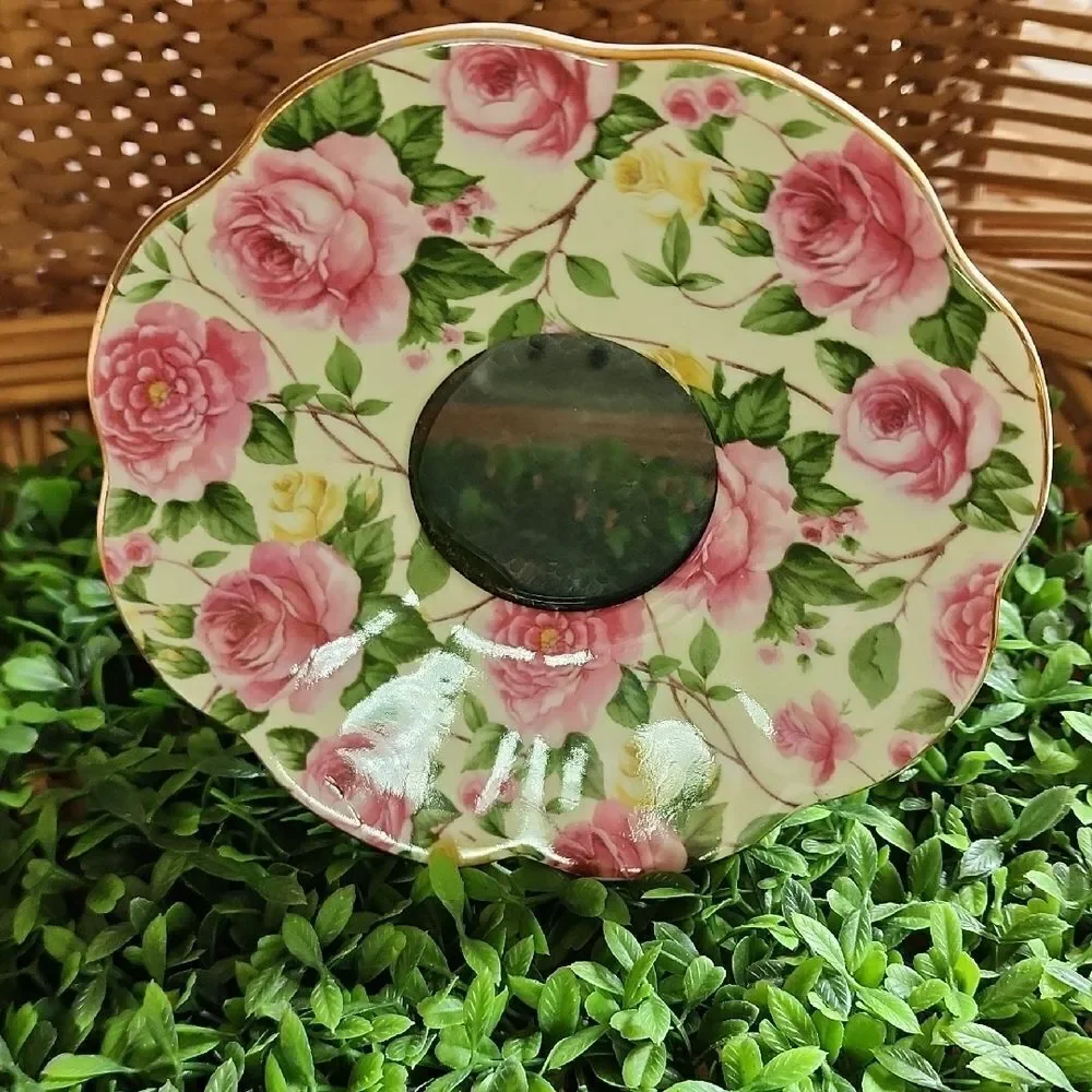 Picture Frame Dainty Floral Teacup Saucer  Cottage Core